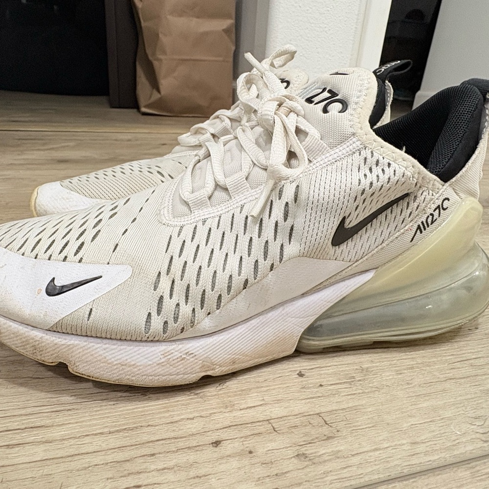 Nike Air Max 270 White and Black Sneakers